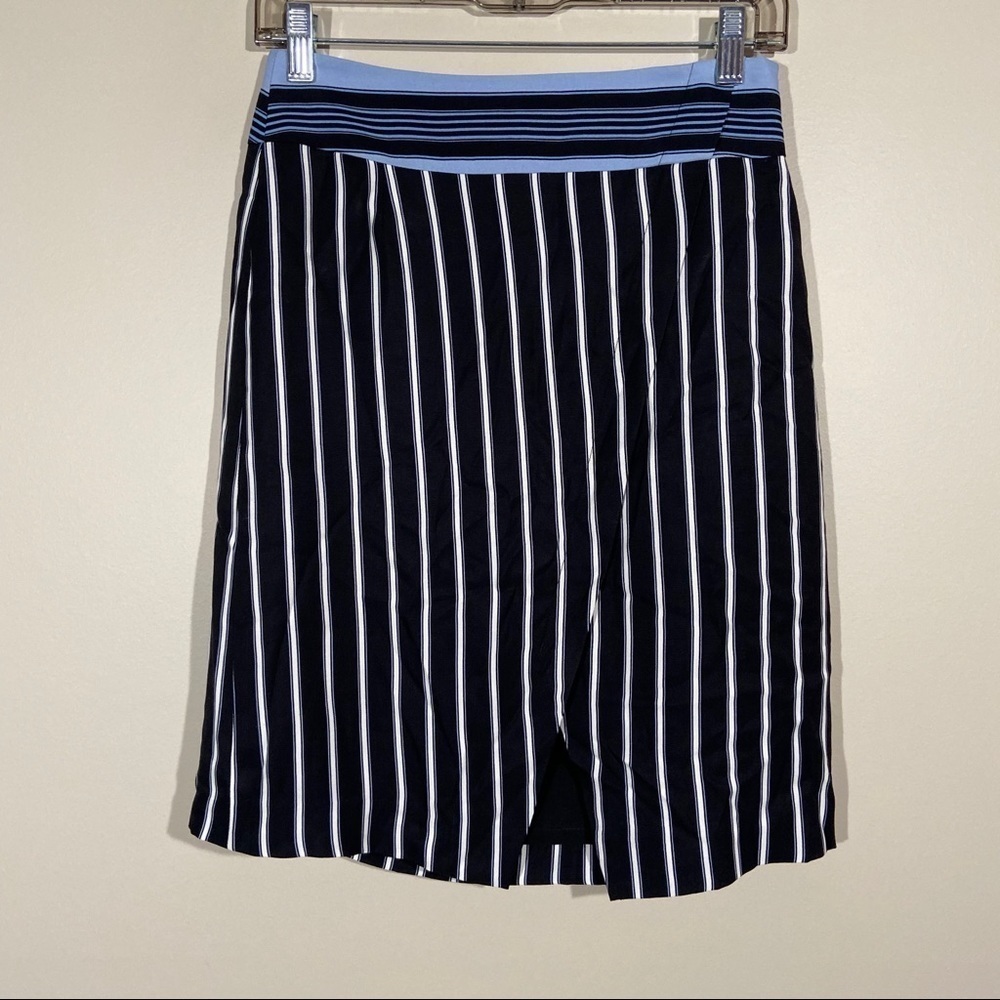 Loft Striped Pencil Skirt